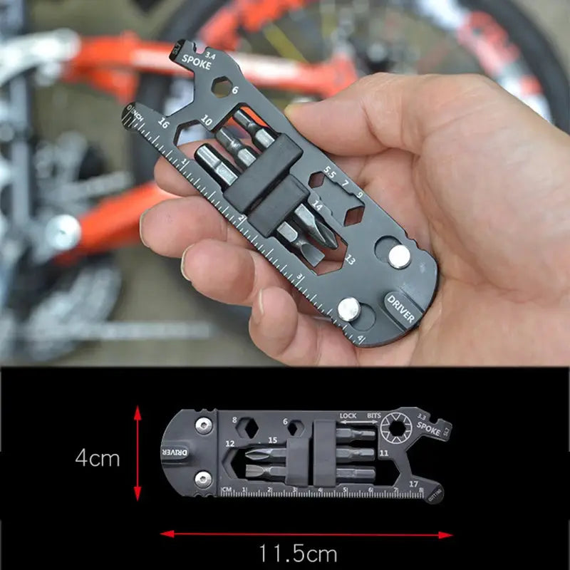 24 In 1 Multi Outdoor Bicycle Repair Tool Activity Spanner Combination Wrench Screwdriver Tool Set Pocket Keyring Hex Wrench Bik from PriceLows™