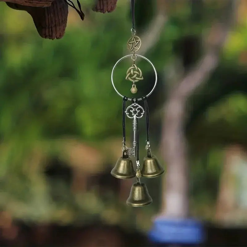 1pc witch bell doorknob hanging decorative wicker wind chime home decoration from PriceLows™
