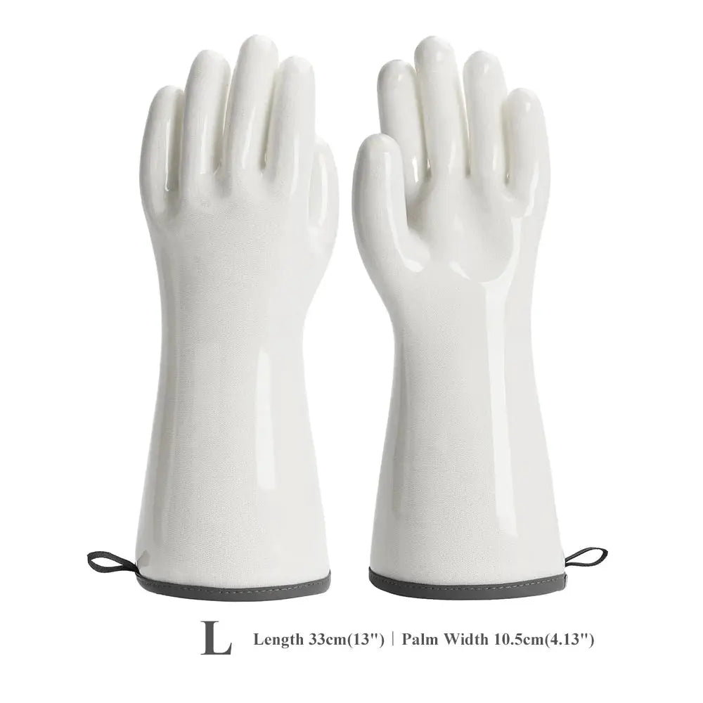 Silicone Oven Gloves | Heat Resistant | Food Grade | Extra Long 13.8in