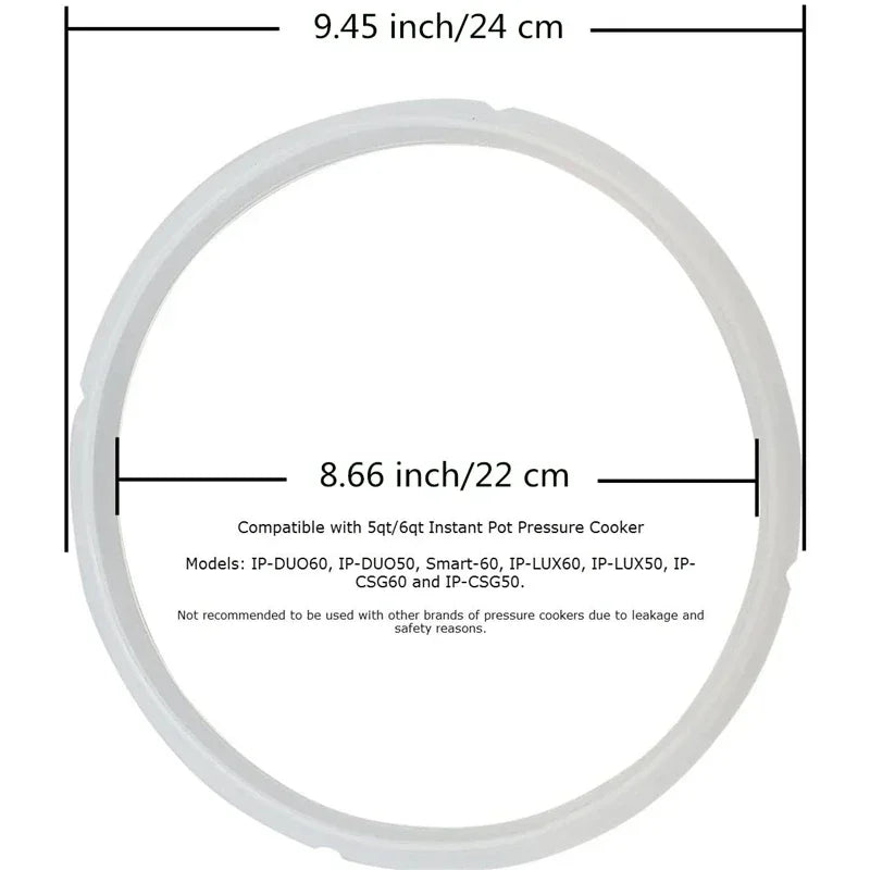 Instant Pot Sealing Ring | 8.7 In ID | 9.5 In OD | 6 Qt And 10 Qt