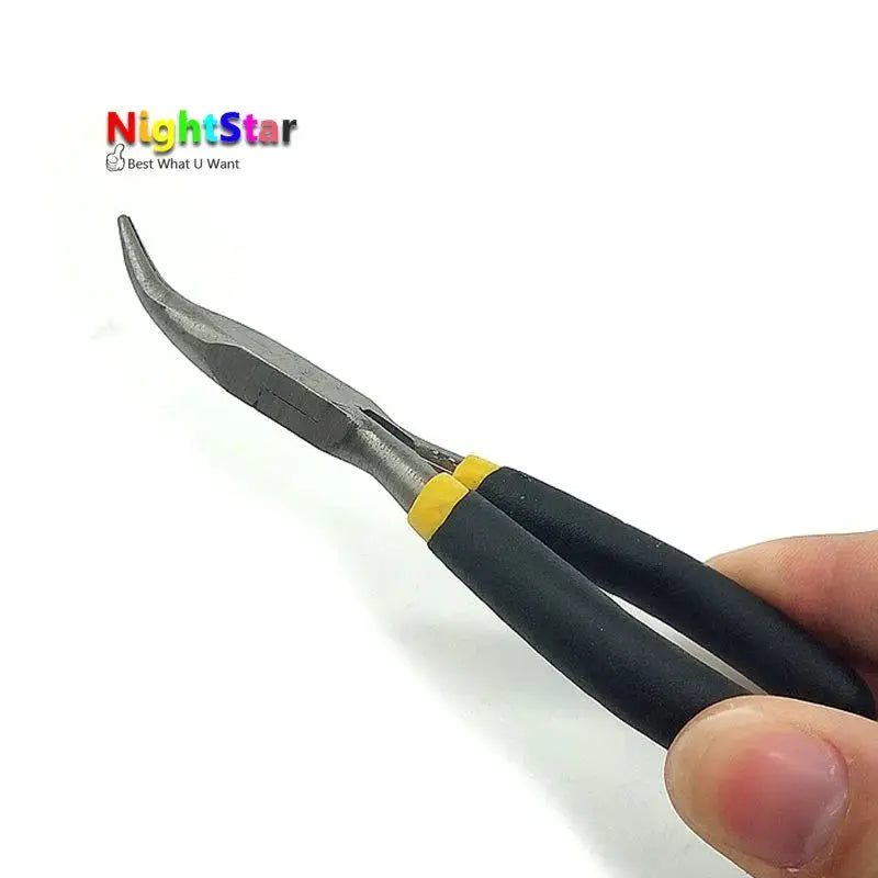 Mini pliers Black Handle Jewellery Plier Needle nose pliers oblique Chain Round Bent Nose Beading Making Repair Tool from PriceLows™