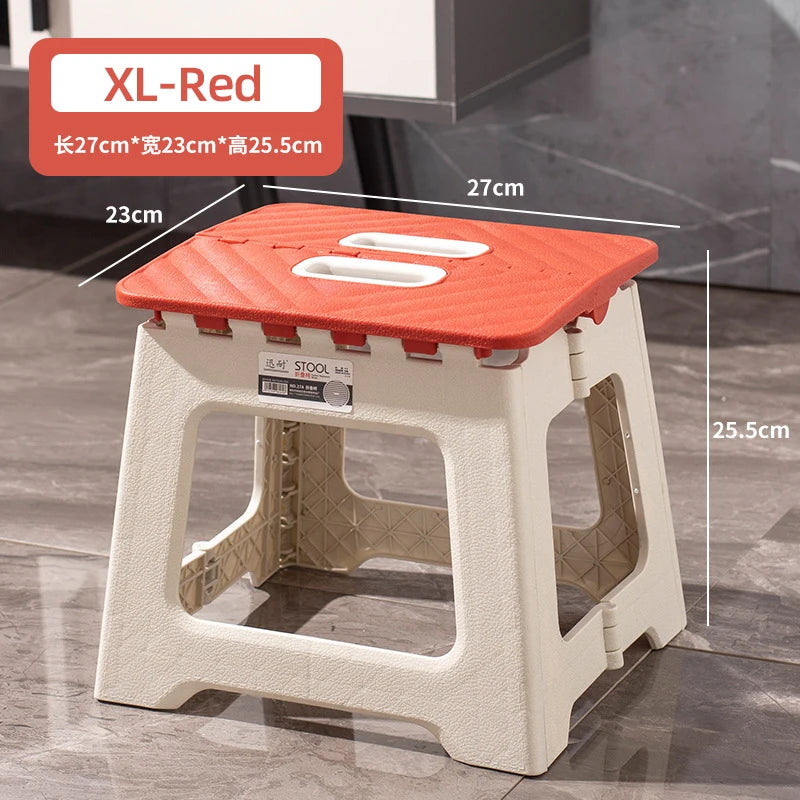 Plastic Folding Chair | Thickened | Portable Outdoor Chair | 27x23x25.5 cm