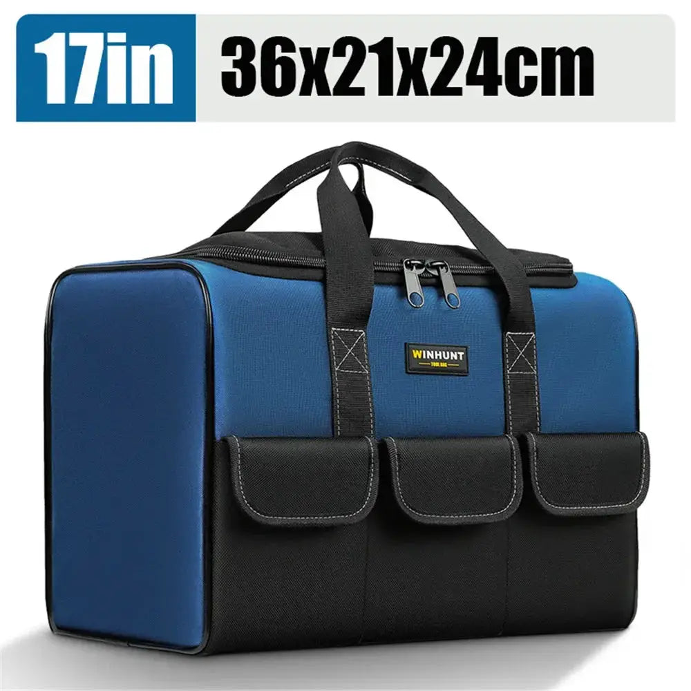 Square 1680D Oxford Cloth Tool Bag with 30% More Capacity Waterproof Multi Pockets Tool Organizer Tool Pouch Electrician Tools from PriceLows™