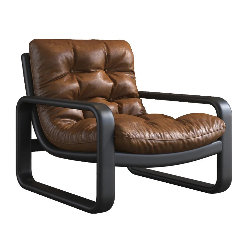 Living Room Sofa | Leather Upholstery | Modern Nordic Style | Single Unit
