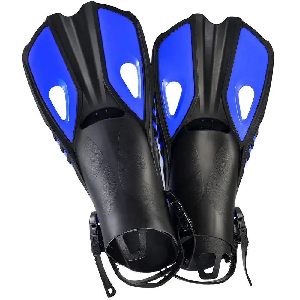 Snorkel Fins Swim Flippers Short Diving Frog Shoes Duck Webs Adjustable Silicone Travel Size Open Heel Adult Men Women Youth Kid from PriceLows™
