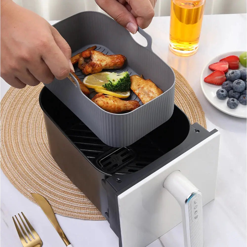 Air Fryer Silicone Tray | Reusable | Dual Basket | Ninja Compatible 1 or 2