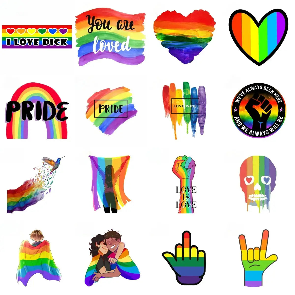 Pride Car Stickers Vinyl Decals Waterproof Scratch Resistant for Vehicles & Motorcycles - LGBTQ+ Friendly Vehicle Graphics from PriceLows™