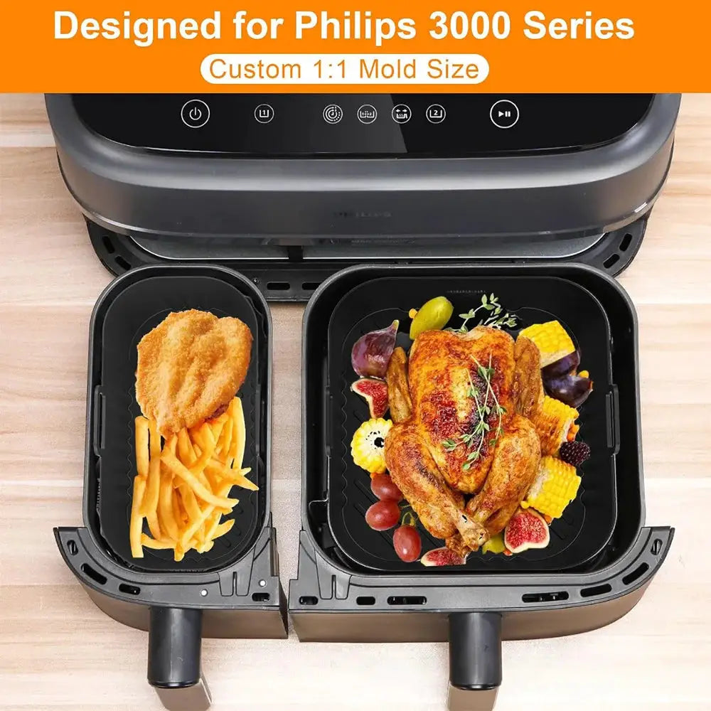 Air Fryer Liner | Ninja NA350 Compatible Silicone Molds | Reusable 2 Pcs