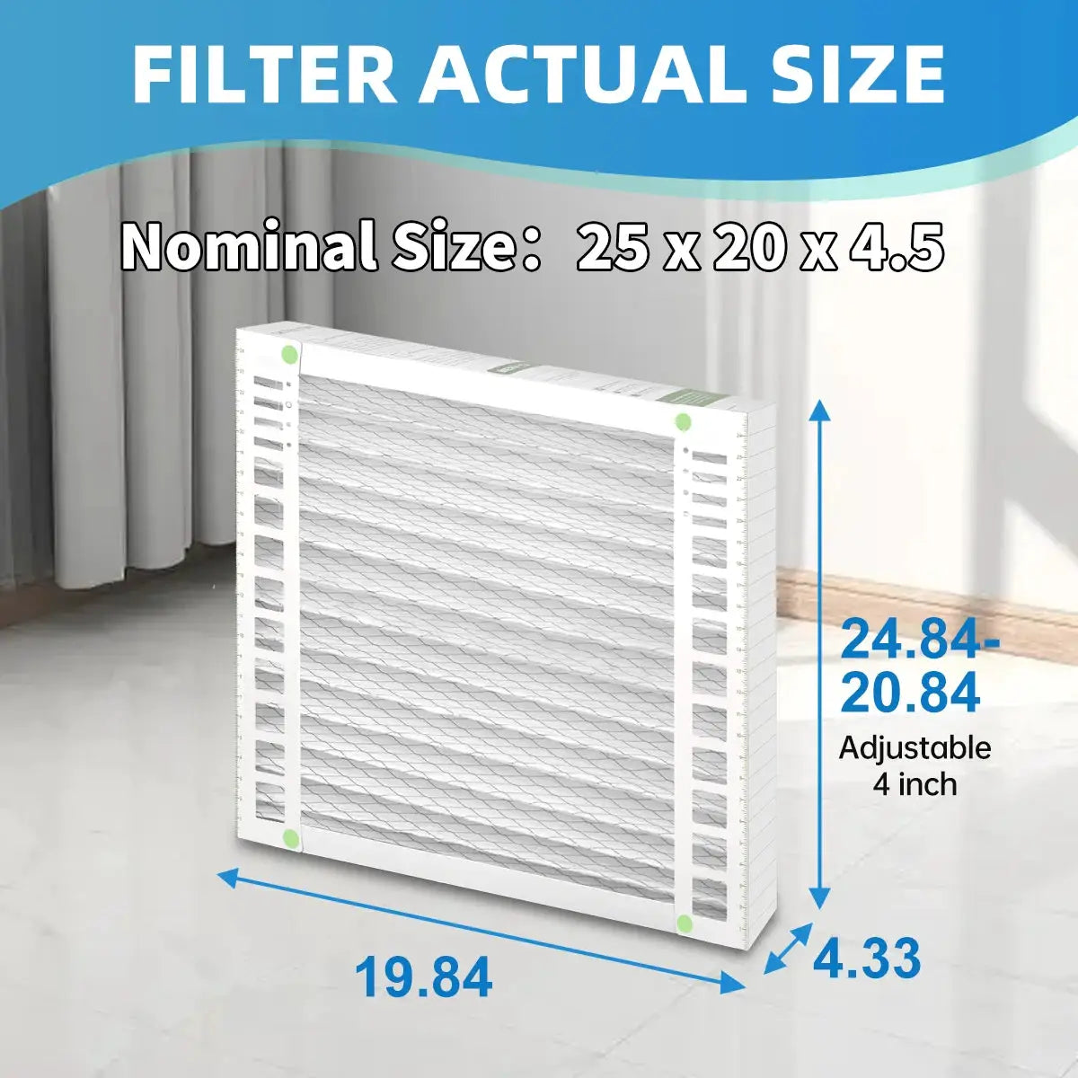 X6673 20x25x5 AC Furnace Air Filter MERV 13 Compatible with X0583 X6670 HCF16-10 FC35A1001 FC100A1026 FC100A1029 FC100C1009 FC200E1011 HVAC Air Condition cabin Vent Fan 19.84x20.84-24.84x4.33 2 Packs from PriceLows™