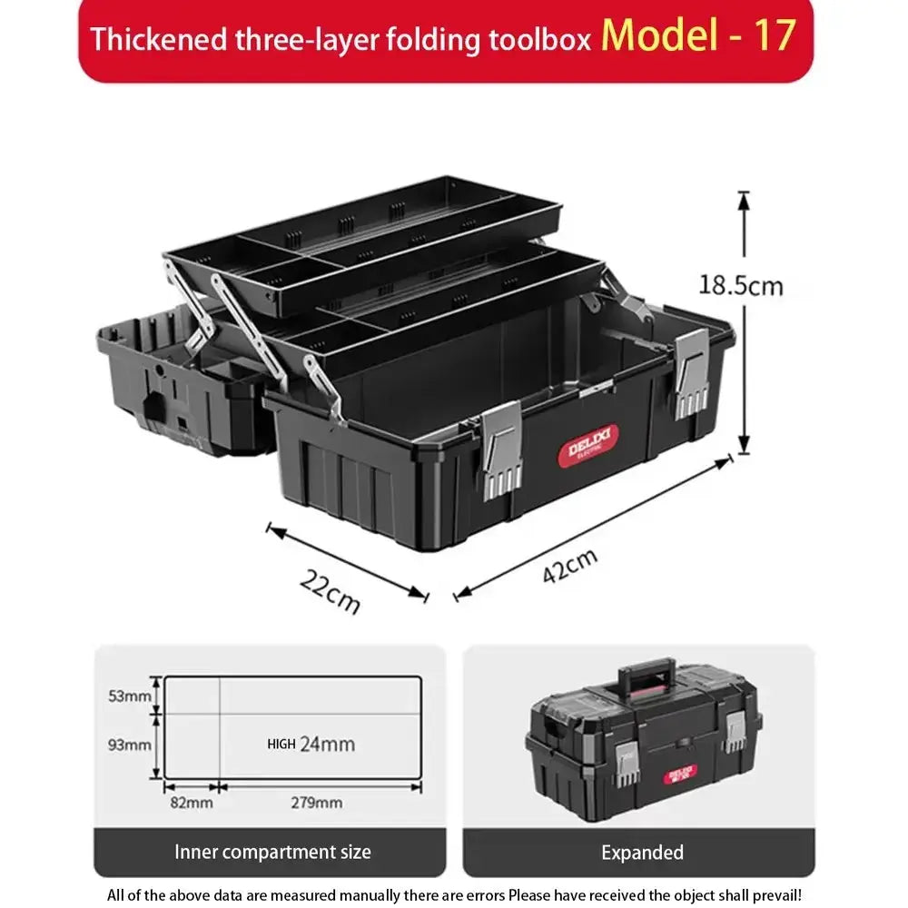 Multifunctional Tool Storage Box Plastic ABS Multiple Specifications with Handle Portable Tool Organizer Thickened from PriceLows™