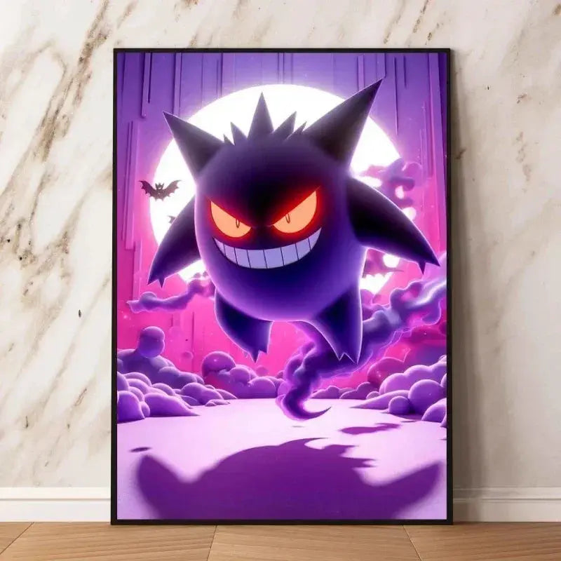 Cartoon Anime Pokemon Gengar Character Poster Print Kids Room Bedroom Decoration Painting Children's Holiday Gifts Classic from PriceLows™