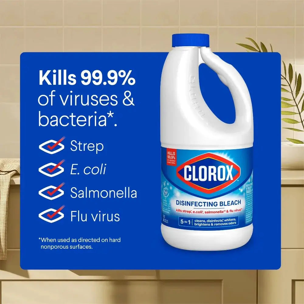 Disinfecting Bleach Cleaner | 43 Fl Oz | Five In One | Regular Scent