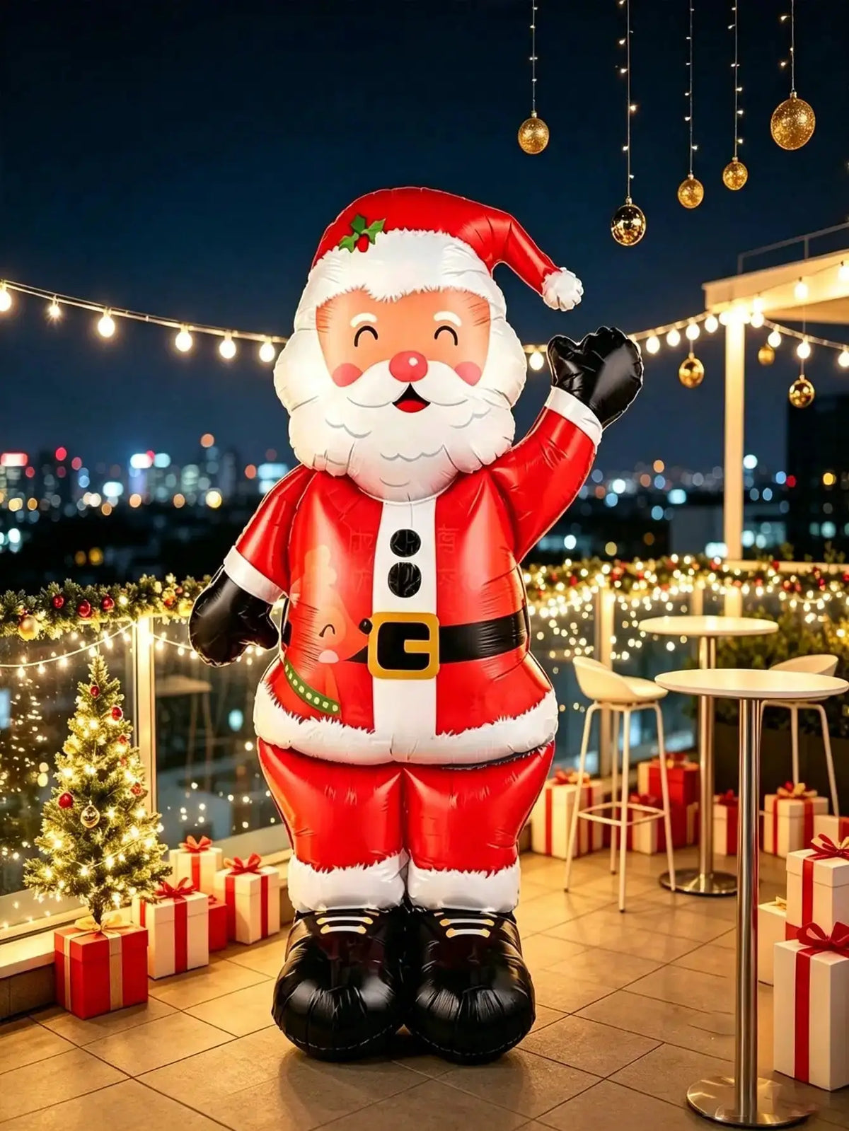 Giant Standing Santa Balloon | 62 Inches | Squinting Style