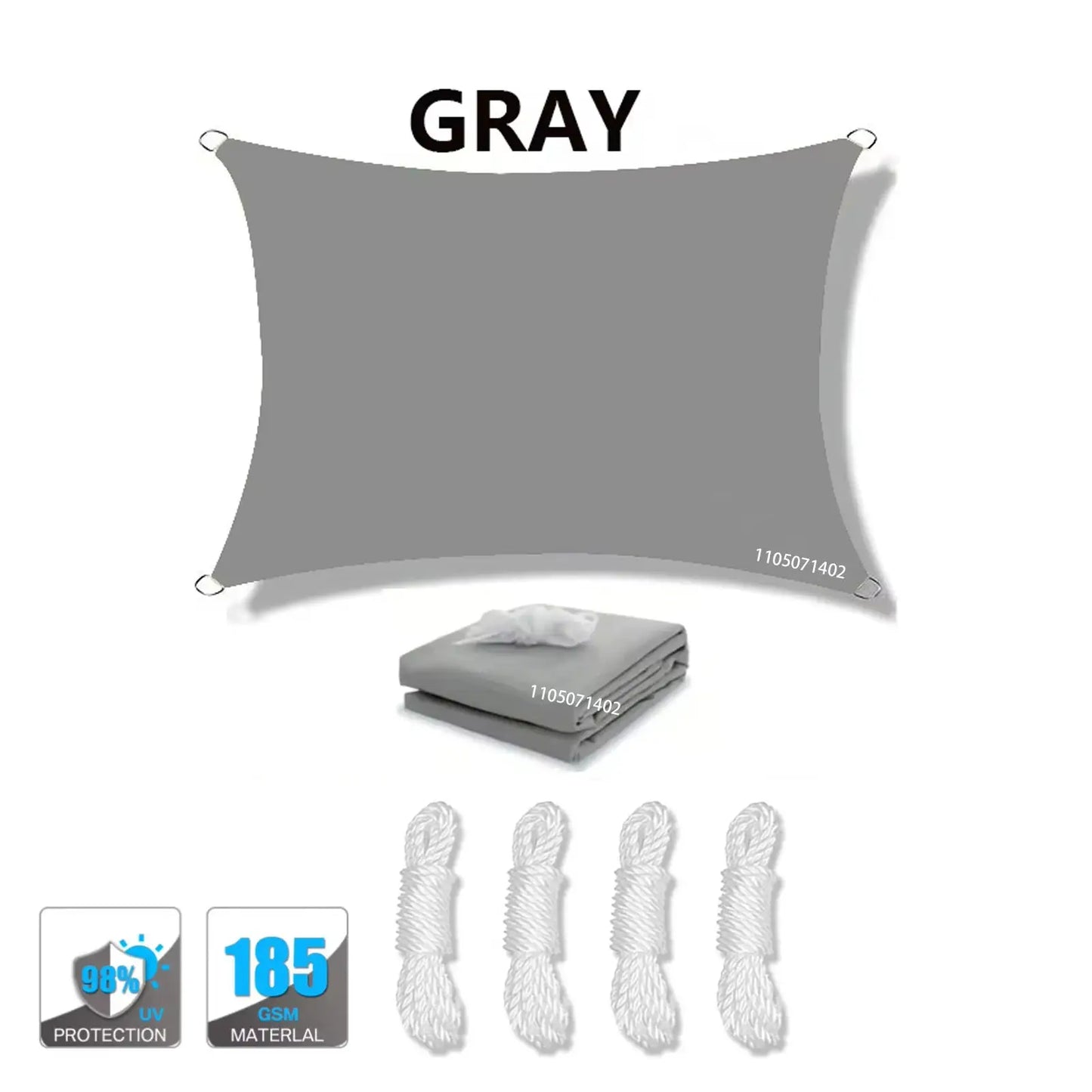 Waterproof Sun Shade Sail | Uv Block | D-Rings | Rectangular