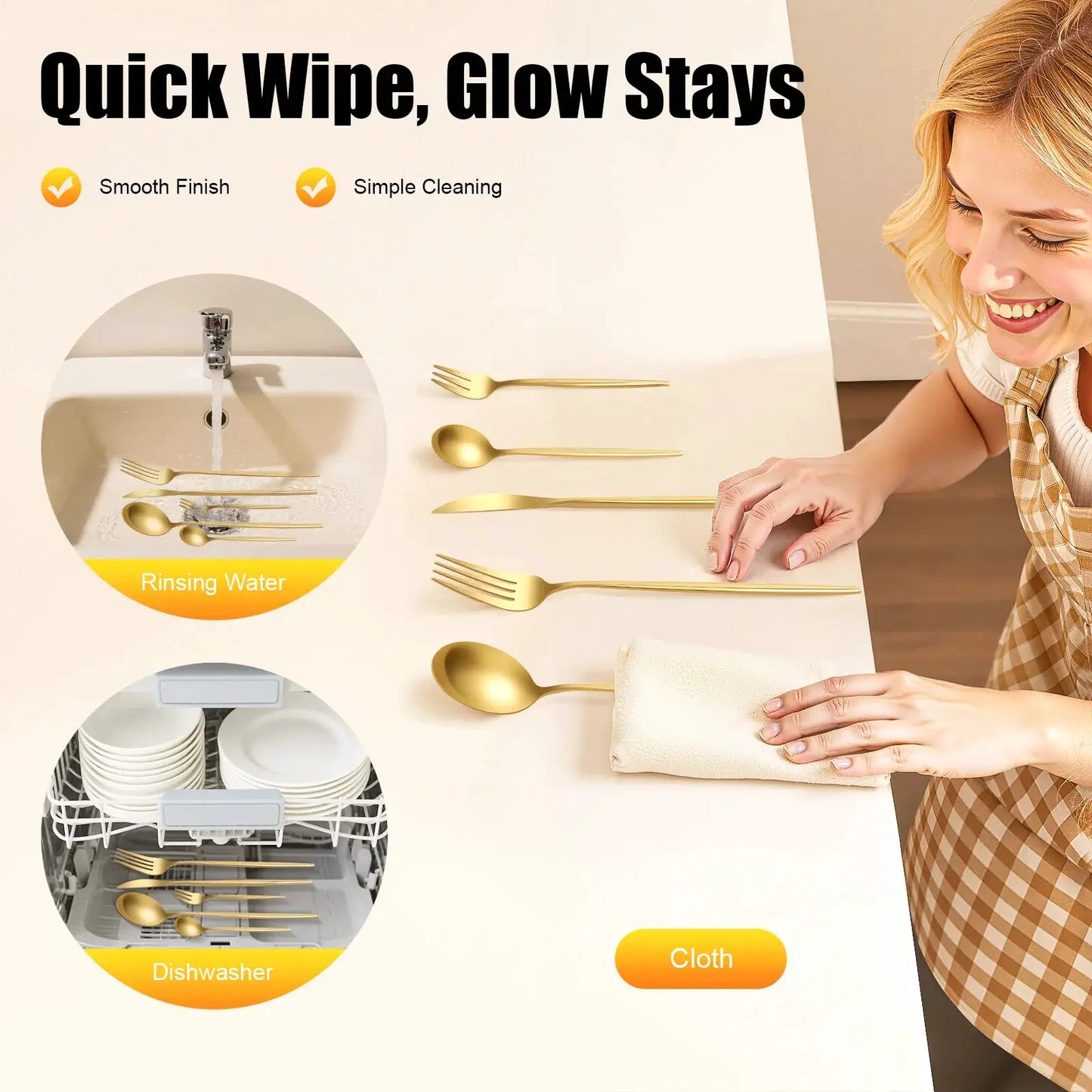 90Pcs Gold Stainless Steel Silverware - Heavy Duty Cutlery, 420 Stainless Steel Tableware Set for Wedding, Buffets, Restaurants from PriceLows™