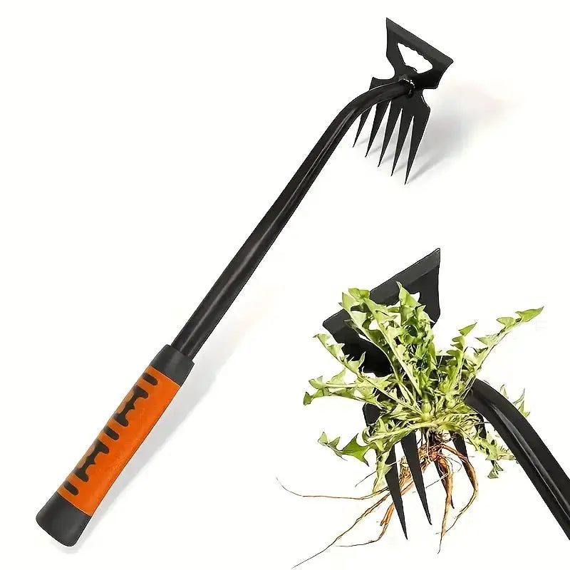 2 In 1 Garden Weeding Rake | Carbon Steel | 5 6 11 Teeth