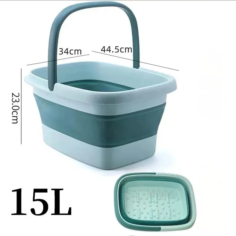 Portable Foot Soaking Tub | Deep Foldable Basin | Compact Home Spa | Large Capacity