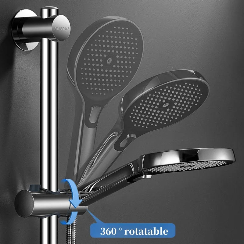 Shower Sliding Bar | Black Stainless Steel | Wall Mounted | Adjustable