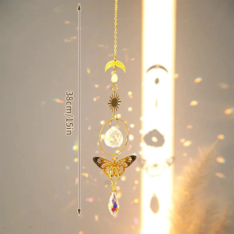 Sun Catcher Crystal Suncatcher Wind Chimes Sunflower Prism Ball Pendant Home Decoration Outdoor Decor and Accessories from PriceLows™