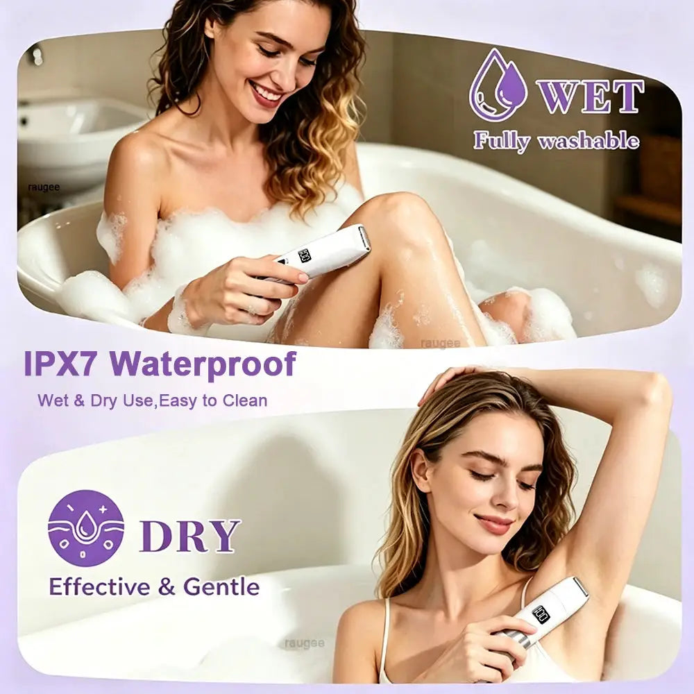 Electric Epilator | Painless Wet Or Dry | Stainless Steel Blade | Digital Display