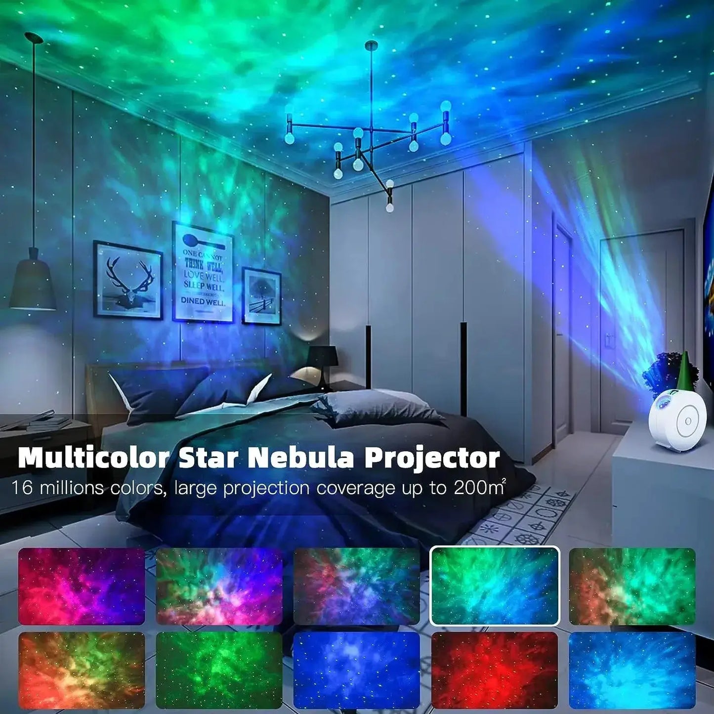 Smart LED starry sky projector light, WiFi starry sky projector light 3D Galaxy from PriceLows™