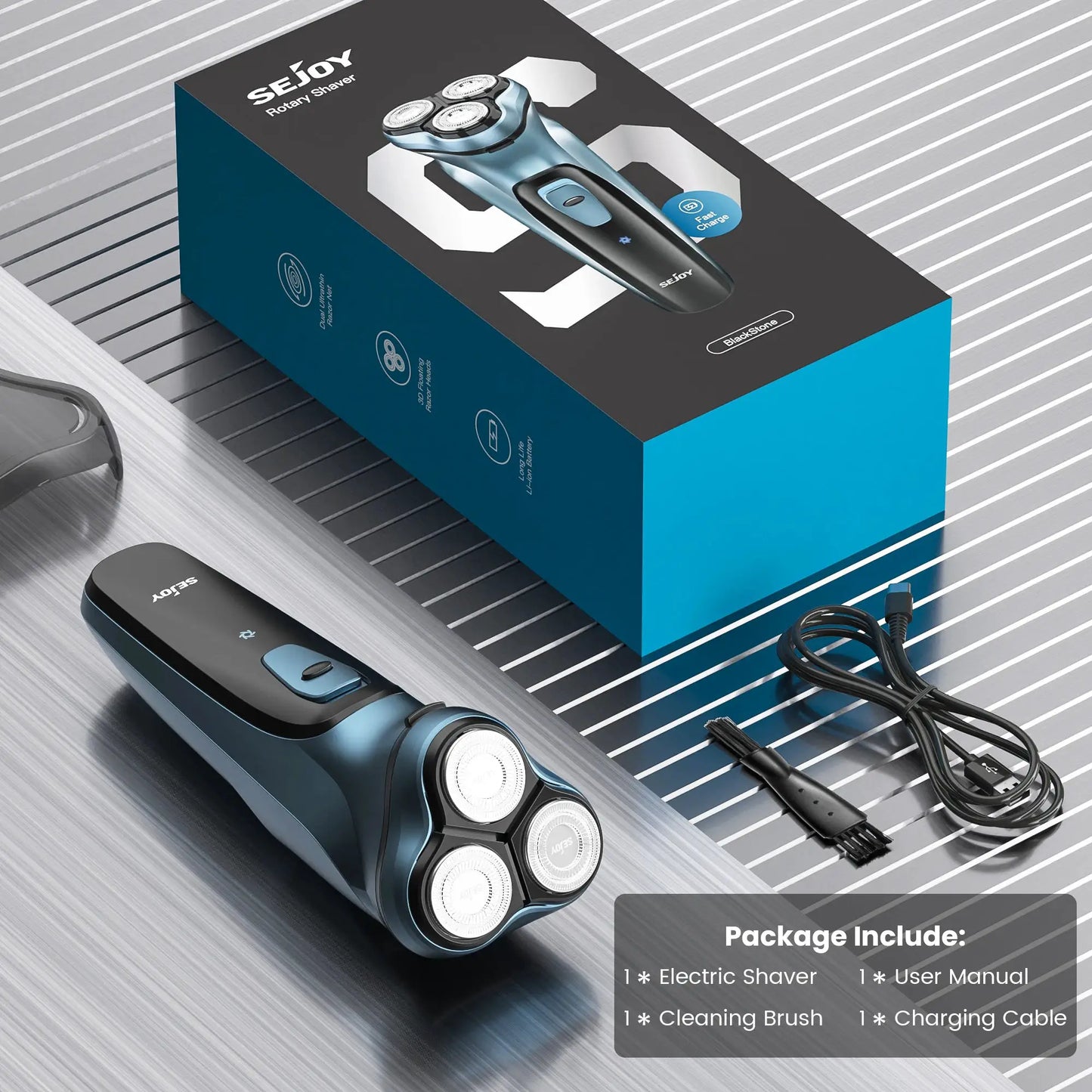 Men's Electric Shaver | 3D Floating Head | Wet And Dry Shaving | Rechargeable