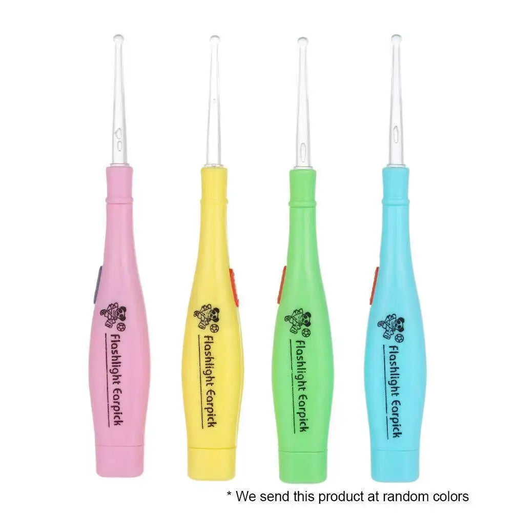 1Set LED Remover Tool Light Ear pick Steel Ear wax Cleaner Remover 3 Tips Irrigator Clean Ear Care Wax Cleaning Tools from PriceLows™