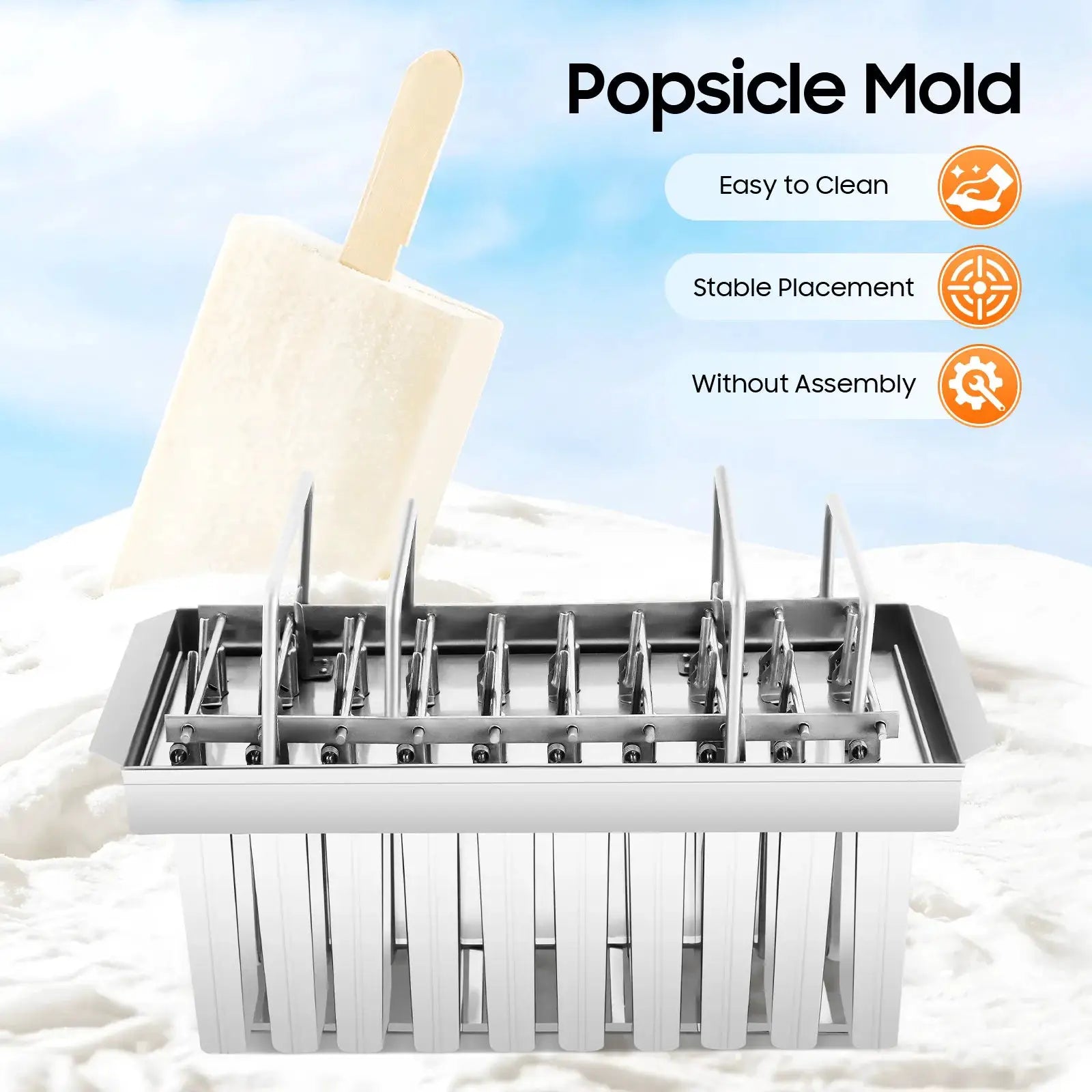 Household Stainless Steel Ice Cream Mold Ice Cube 304 Popsicle Ice Cream Popsicle Mold Popsicle Machine from PriceLows™