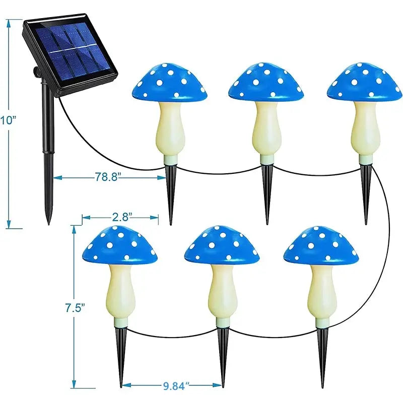 12 Pack RGB Solar Mushroom Light Solar Garden Stake Light 8 Modes Waterproof Mushroom Solar Light For Garden Yard Landscape from PriceLows™