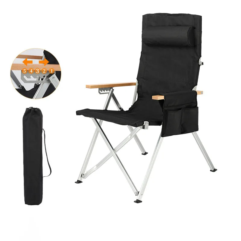 Adjustable Folding Chair | 5-Position | Pillow Armrests