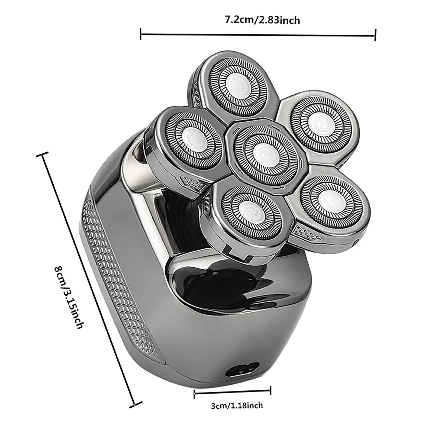 Electric Shaver | 6D Rotary Head | Cordless Rechargeable | Wet And Dry Shaving