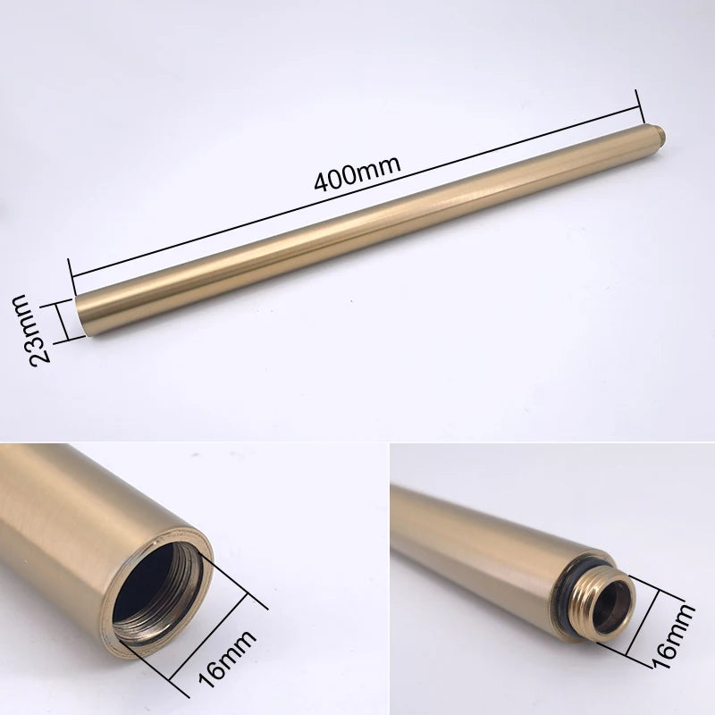 Shower Extension Rod | Round 40cm | Stainless Steel Gray