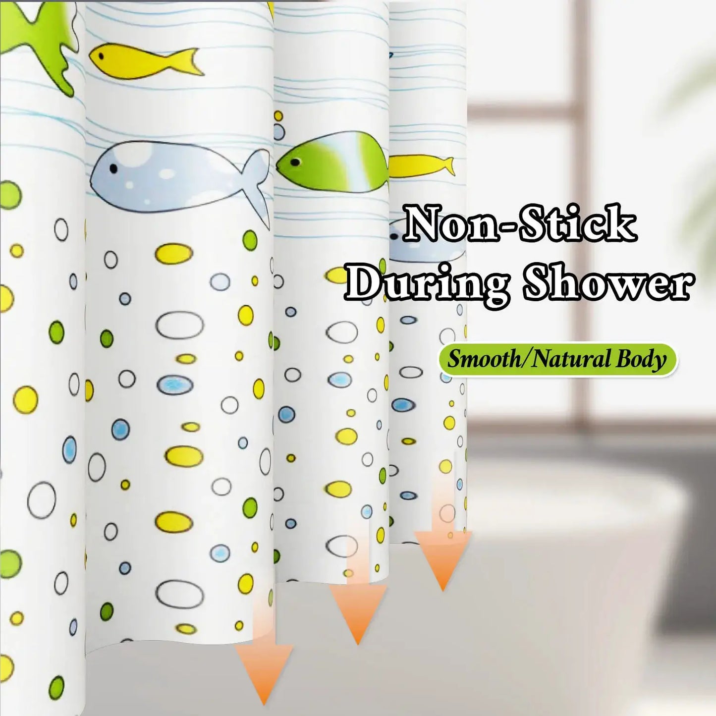 1pc Ocean Cute Tropical Fish Shower Curtain Waterproof PEVA Beach Bathroom Accessories Personalized Design from PriceLows™
