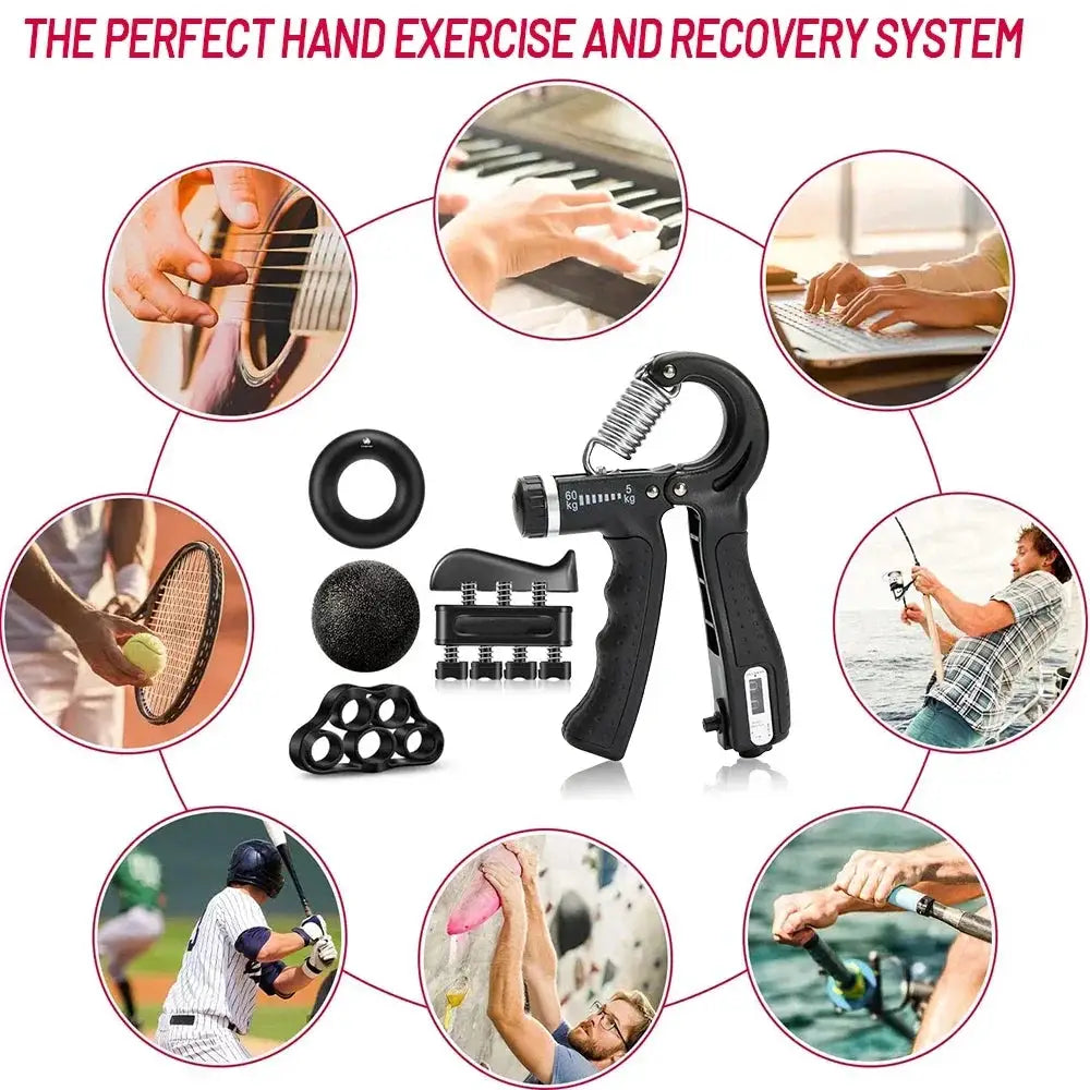 Hand Grip Strengthener | Adjustable Tension Control | Arm Wrist Rehab