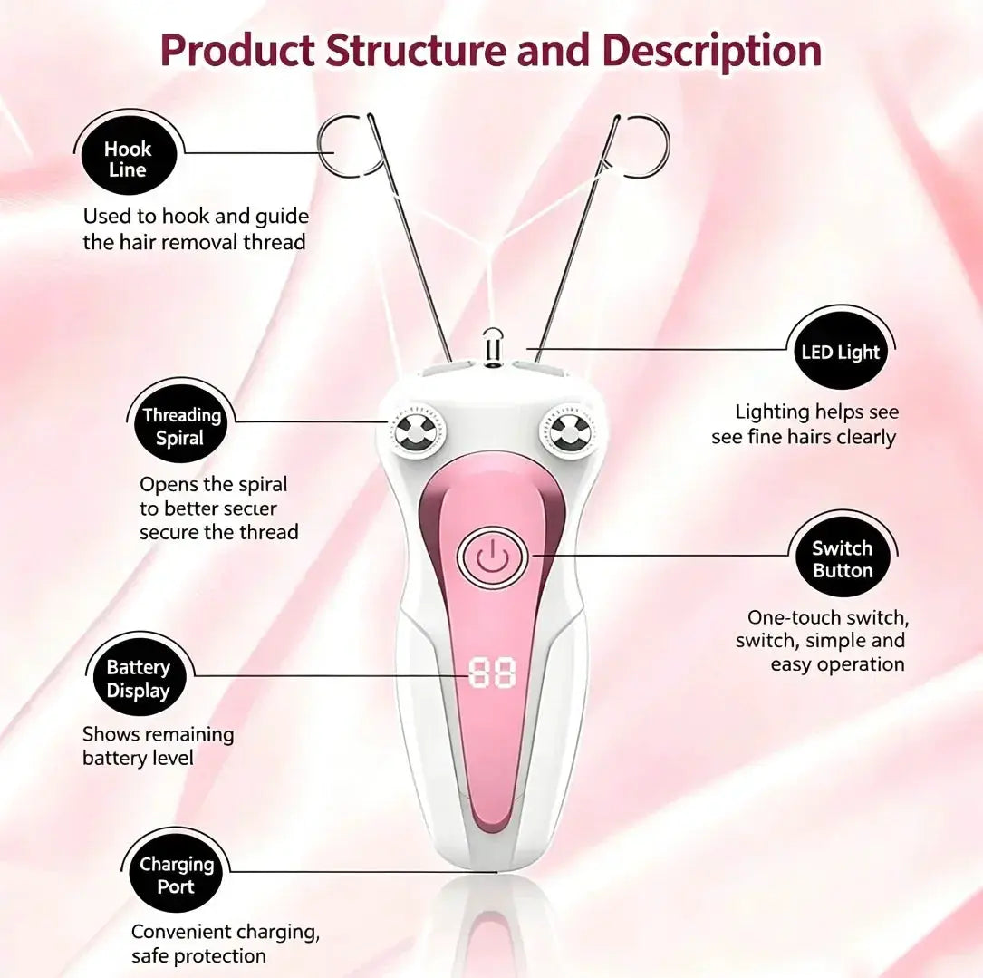 Mini Electric Hair Remover | LCD Display | Physical Cutting | Women Body Facial