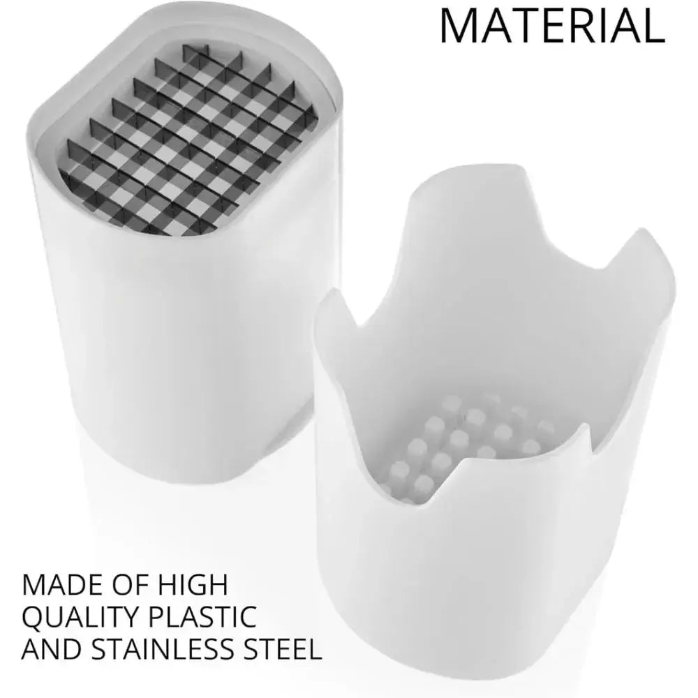 French Fry Cutter | Stainless Steel Blade | Natural Cut | White