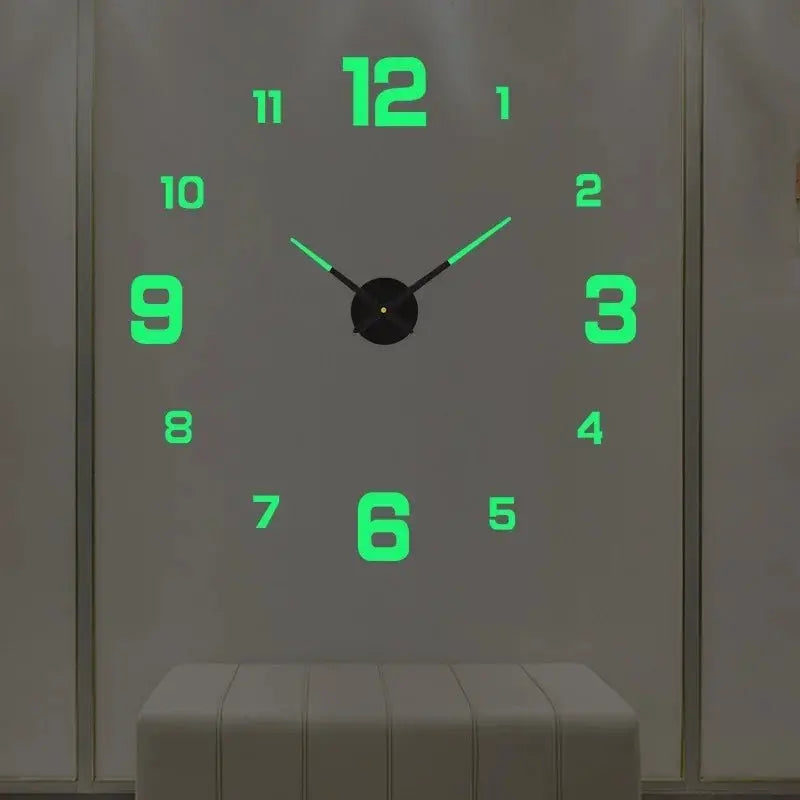 Large 3D Wall Clock Luminous Classic Wall Clocks DIY Digital Clock Wall Watches Stickers Silent Clock for Home Living Room Table from PriceLows™