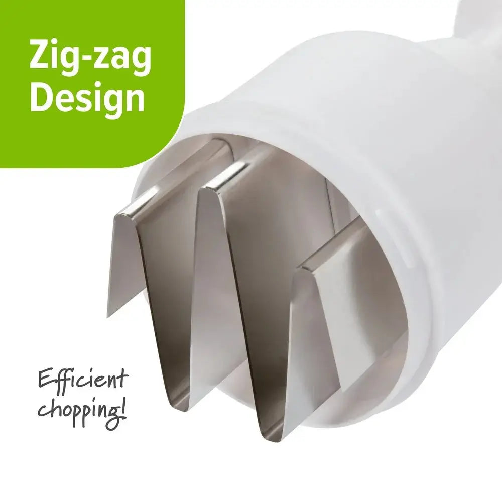 Fresh Food Chopper with Rotating Zig-Zag Blade One-Handed Chopping Dishwasher Safe Kitchen Gadget Onions Garlic Herbs Nuts from PriceLows™