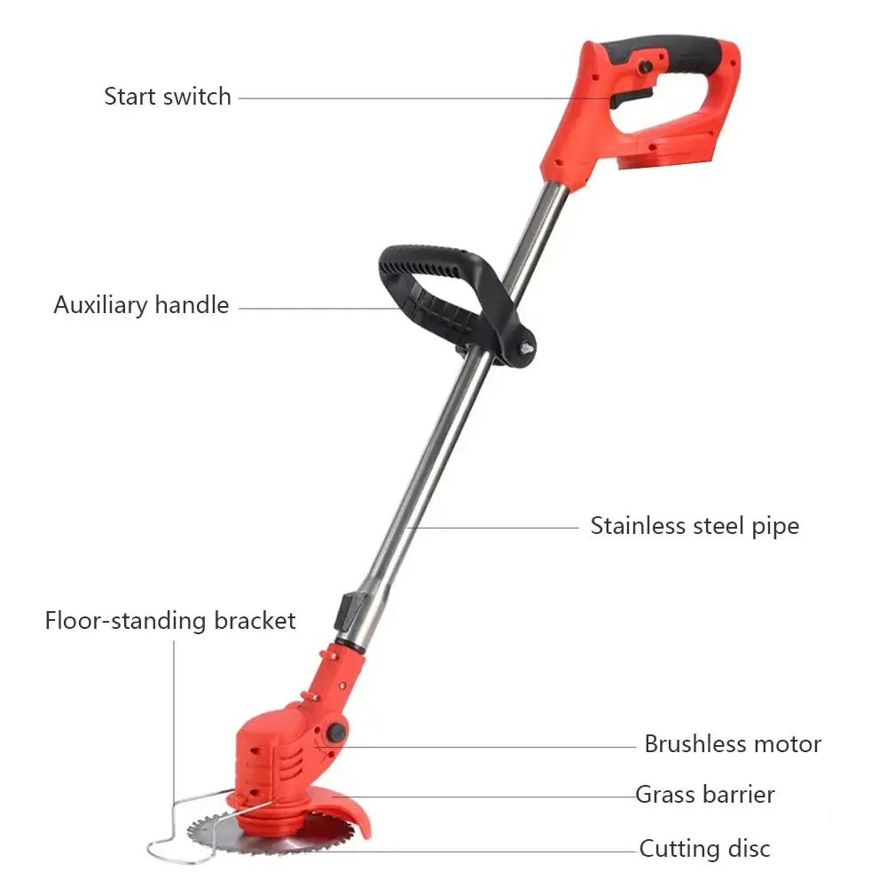 2026 New Cordless Handheld Electric Grass Trimmer Adjustable Lawn Mower Garden Tool Compatible With Makita 21V Battery from PriceLows™