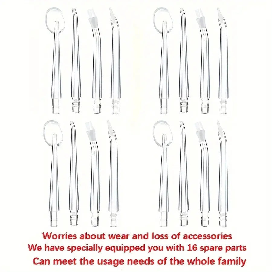 16pcs Dental Hygiene Kit - Includes Standard & Orthodontic Nozzles For Effective Teeth Cleaning And Oral Care from PriceLows™