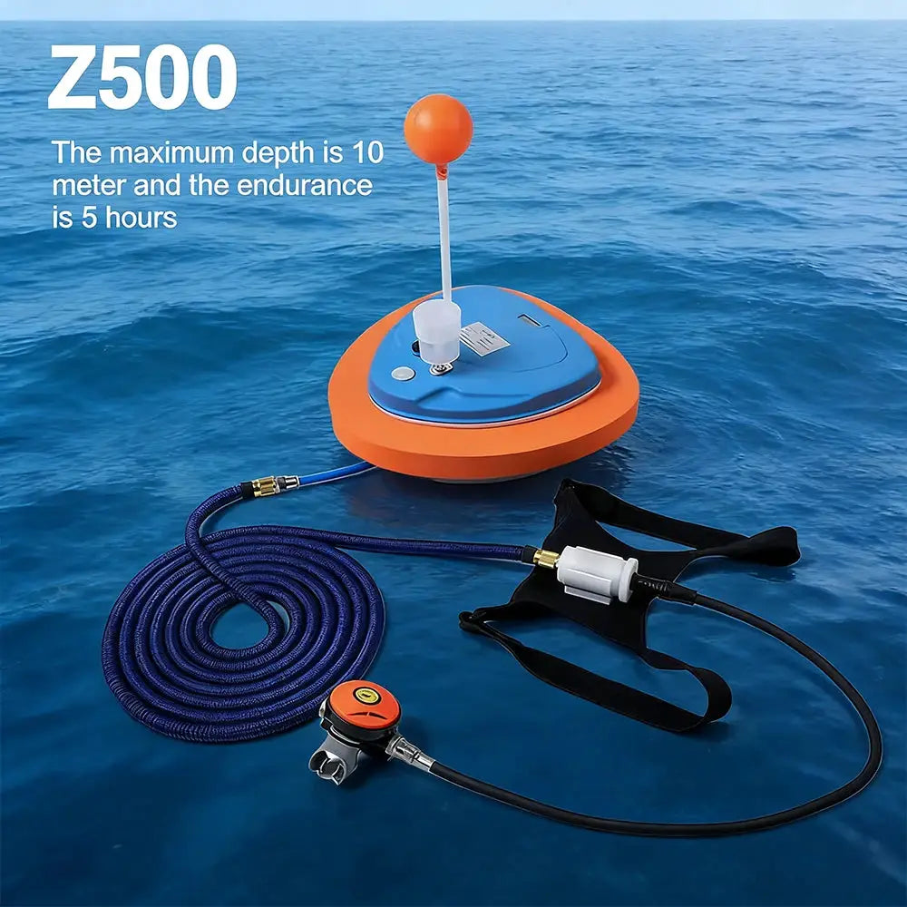 7M Deep Underwater Ventilator, Portable Scuba Diving Snorkel Equipment, Mobile Respirator for Snorkeling & Ice Diving, 1H from PriceLows™