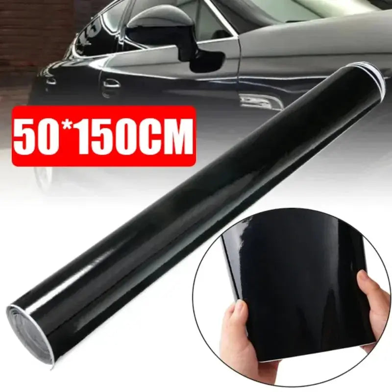 Gloss Black Car Body Film Vinyl Wrap Decals Self Adhesive Sticker Motorcycles Bike Auto Skin Color Changing Films 150*50cm from PriceLows™