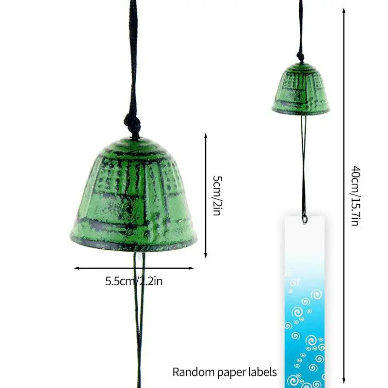Japanese Wind Chimes Cast Iron Feng Shui Wind Bells Good Luck Hanging Pendant Indoor Outdoor Temple Home Garden Decoration from PriceLows™
