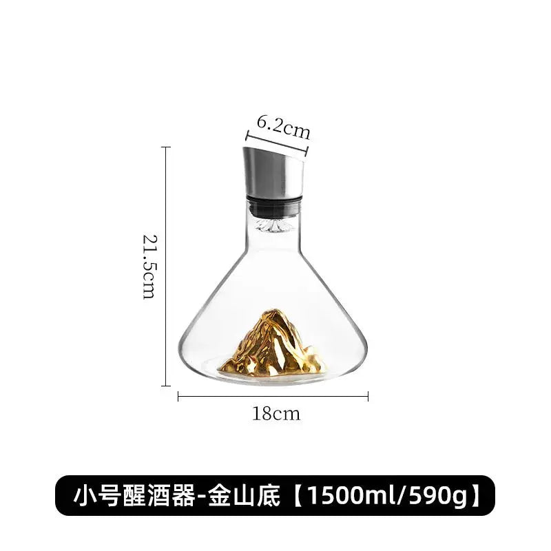 1500ML Iceberg Whisky Wine Decanter Handmade Lead-free Crystal Wine Pourer Carafe Thickened Wine Dispenser Pot Bar Accessories from PriceLows™