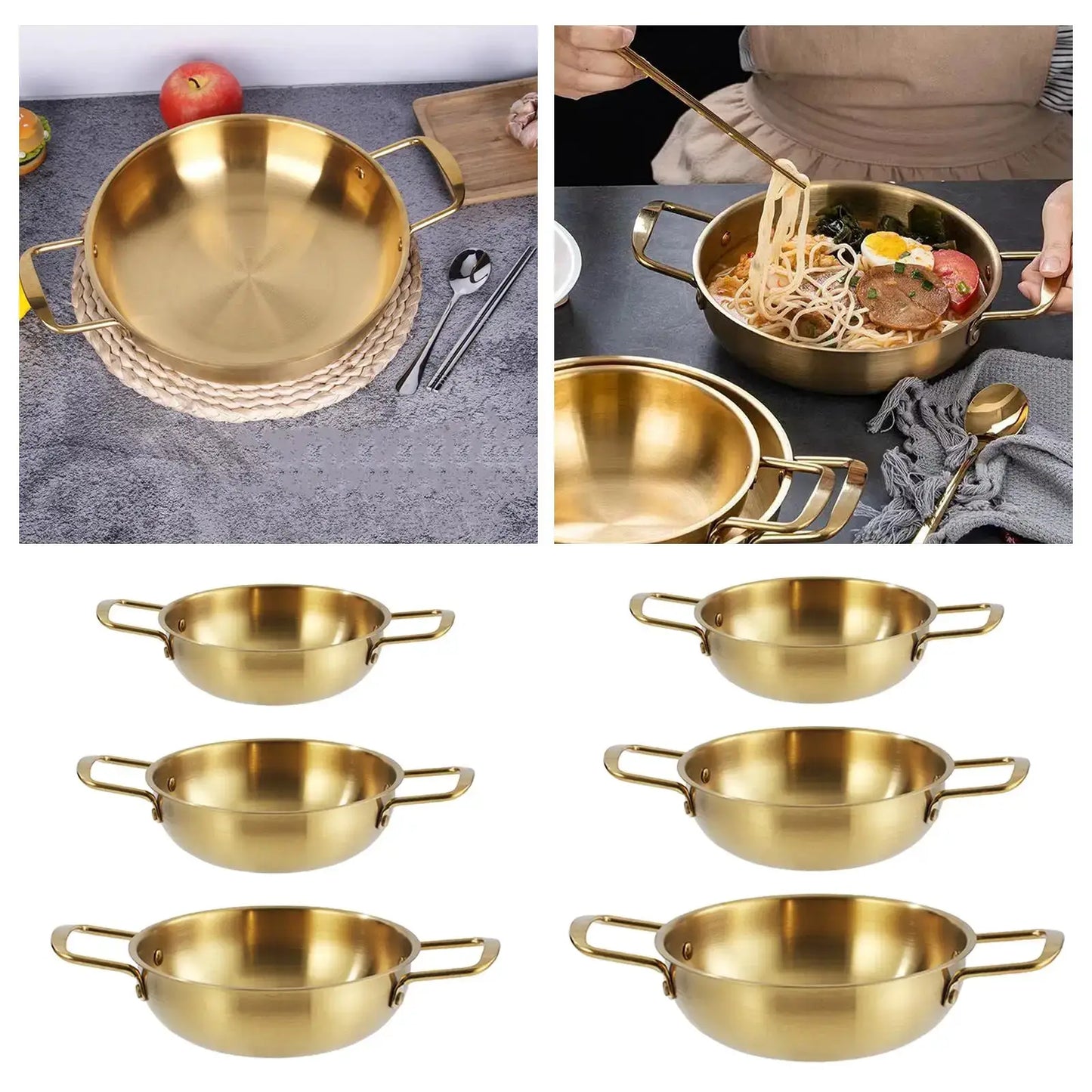 Korean Ramen Pot | Stainless Steel | Induction Compatible | Multipurpose