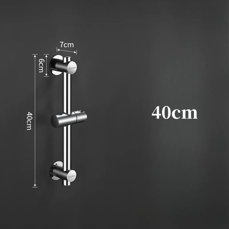 Shower Sliding Bar | Black Stainless Steel | Wall Mounted | Adjustable