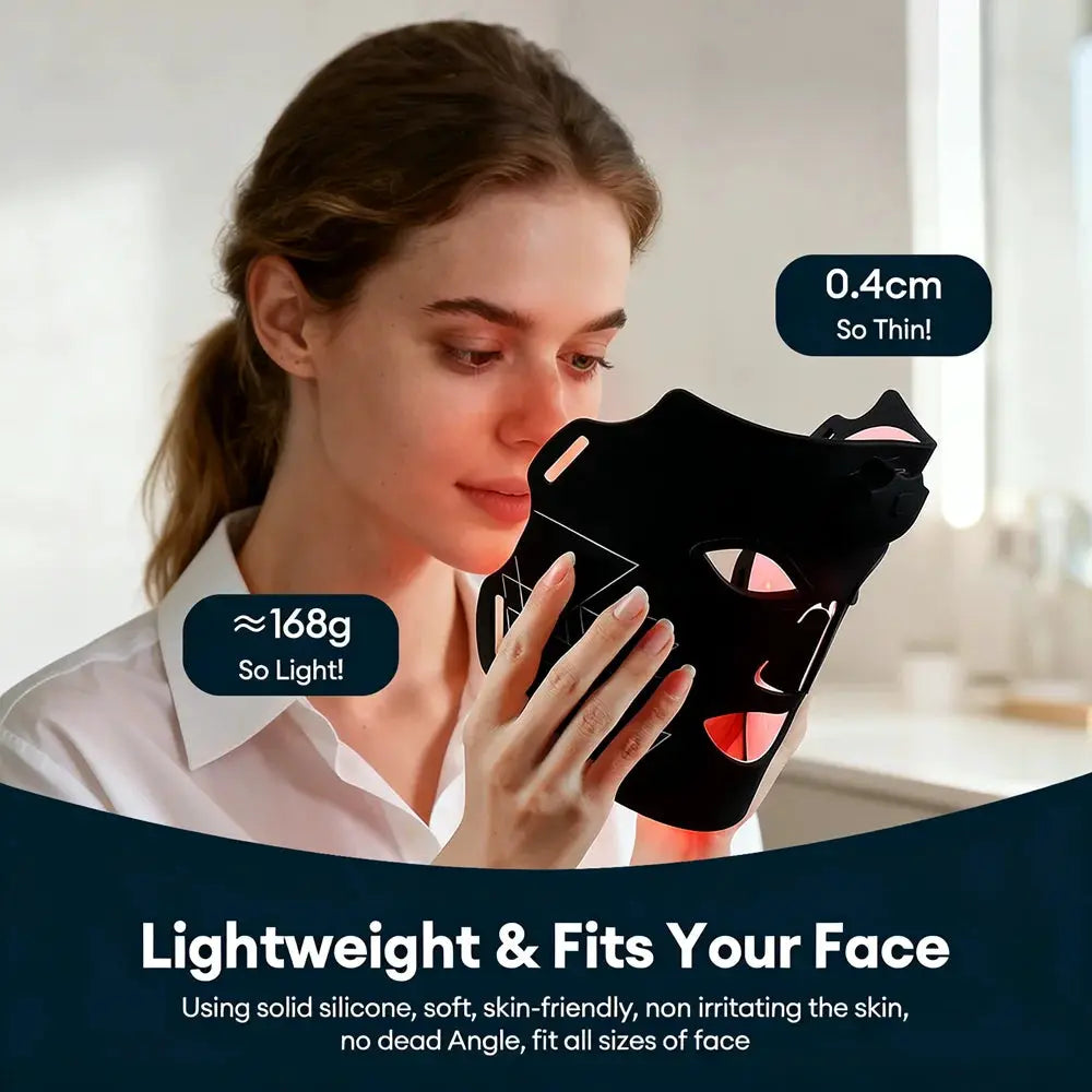 7 Colors LED Face Silicone Mask Flexible Facial Beauty LED Mask Photon Light Rejuvenation Anti-Wrinkle Skin Care Wireless Use from PriceLows™