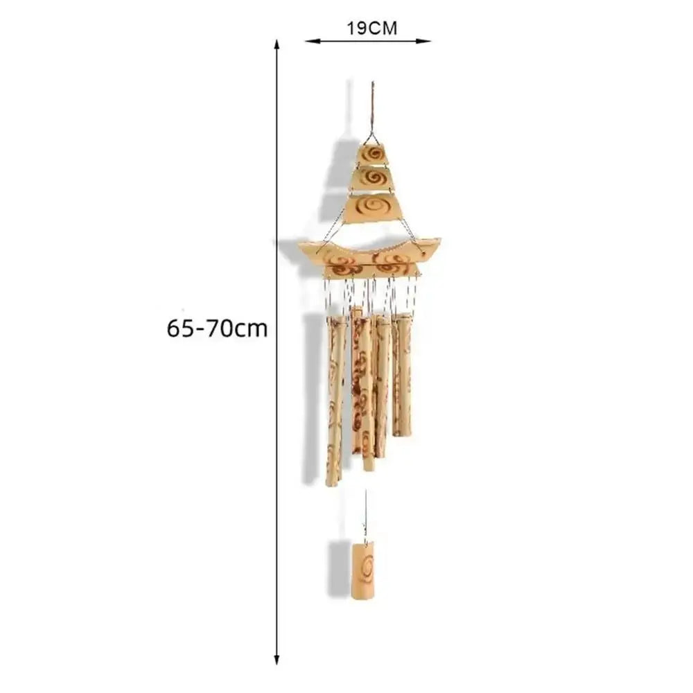 Bamboo Wind Chimes Balcony Outdoor Garden DIY Home Decor Tubes Bell Wall Hanging Ornaments Decorative Crafts from PriceLows™