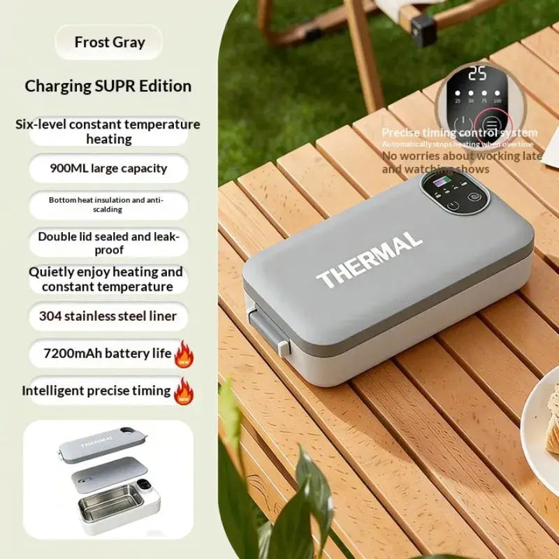 Heated Lunch Box Water Free Insulation Portable Self-Heating Electric Lunch Heater For Office Car Travel 304 Stainless Steel from PriceLows™