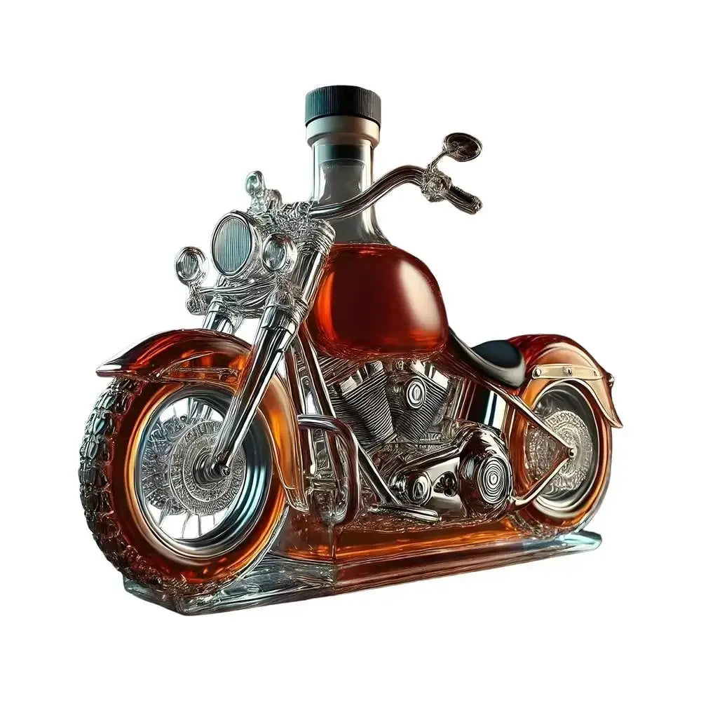 Motorcycle Glass Wine Decanter Liquor Aerator Whisky Bottle Handcrafted Glass Whiskey Wine Bottles for Home Kitchen from PriceLows™